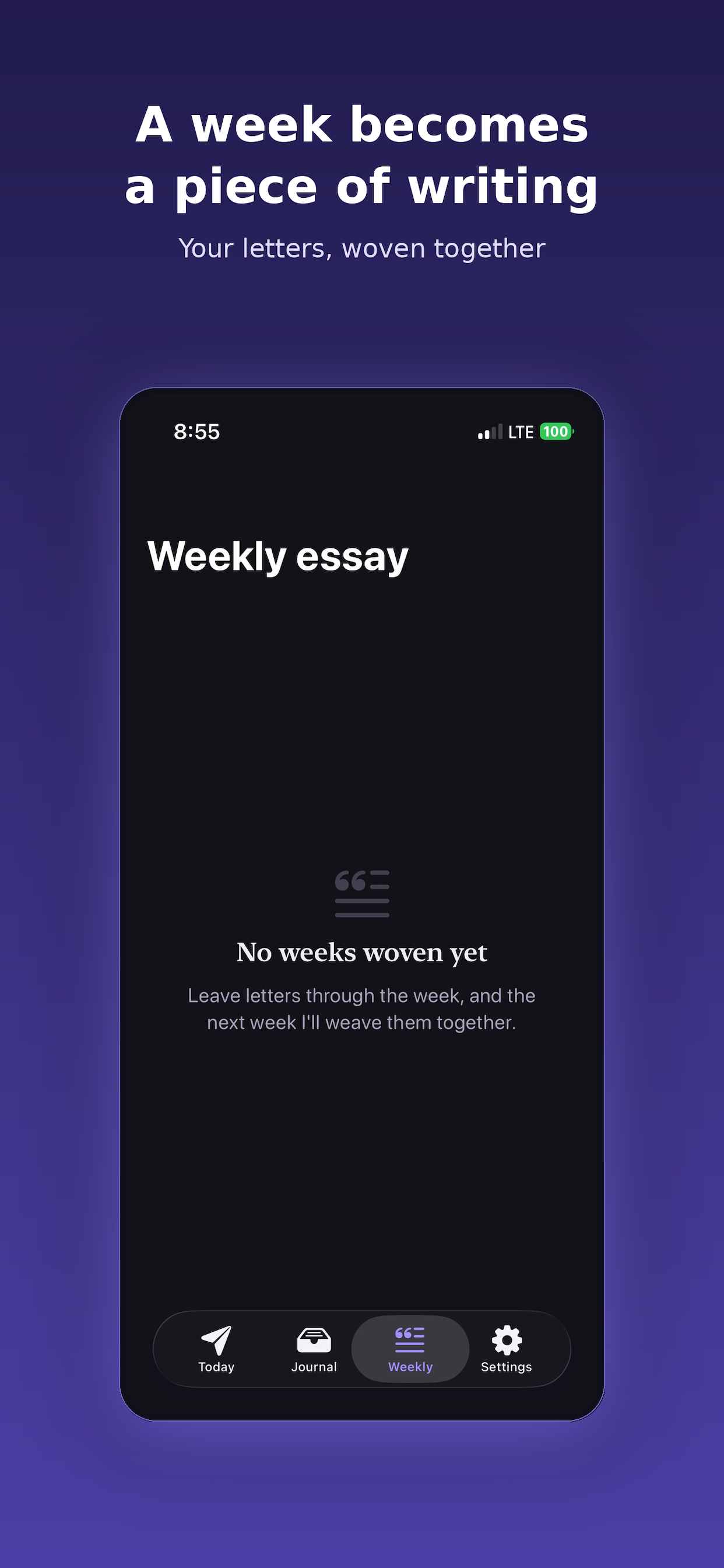Find past letters again — archive screen